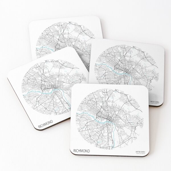 Item preview, Richmond City Map of Virginia, USA - Circle designed and sold by deMAP.