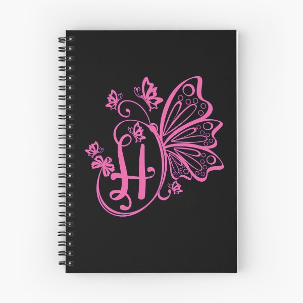 Item preview, Ornamental Letter H, Pink Butterfly Monogram, Monogram Letter Ornament designed and sold by PROMEN Creativity.