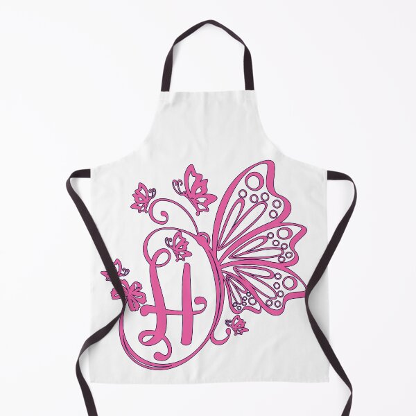 Item preview, Ornamental Letter H, Pink Butterfly Monogram, Monogram Letter Ornament designed and sold by PROMEN Creativity.