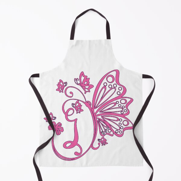 Item preview, Ornamental Letter I, Pink Butterfly Monogram, Monogram Letter Ornament designed and sold by PROMEN Creativity.