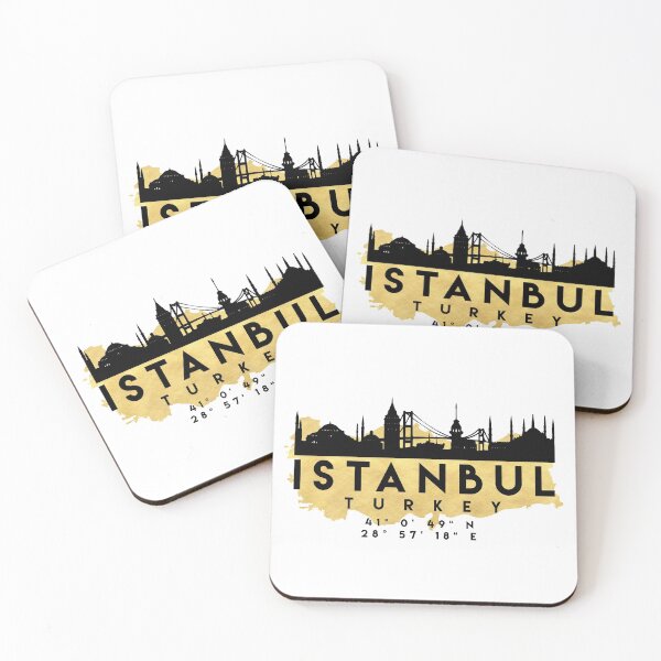 Item preview, ISTANBUL TURKEY SILHOUETTE SKYLINE MAP ART designed and sold by deificusArt.
