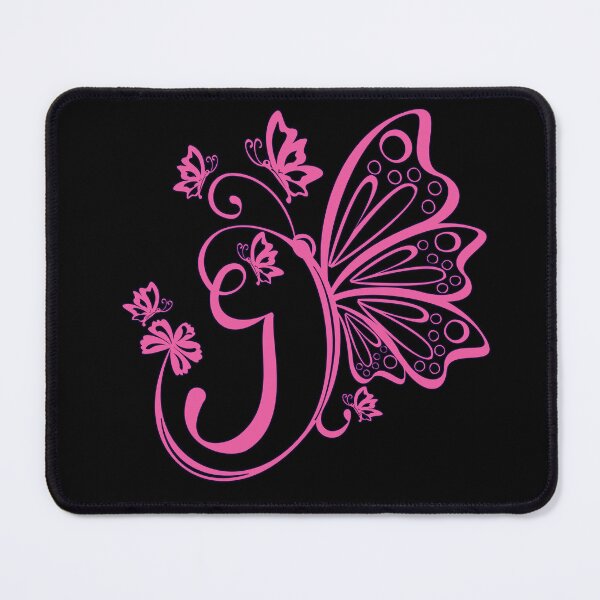 Item preview, Ornamental Letter J, Pink Butterfly Monogram, Monogram Letter Ornament designed and sold by PROMEN Creativity.