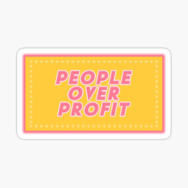 Item preview, People Over Profit designed and sold by voltzandvoices.