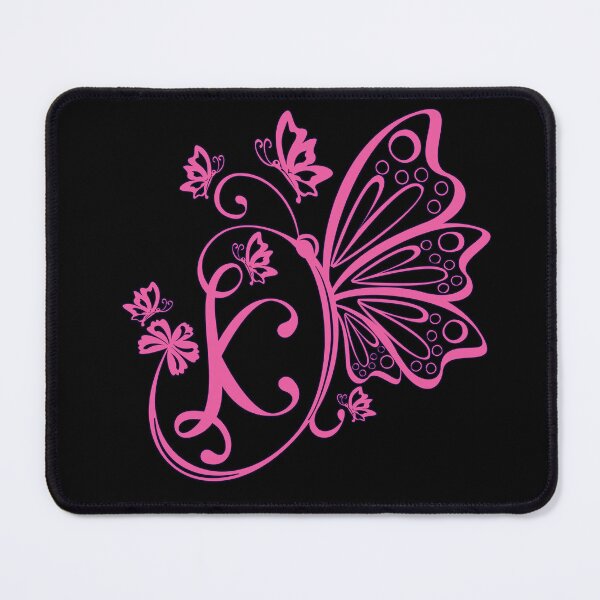 Item preview, Ornamental Letter K, Pink Butterfly Monogram, Monogram Letter Ornament designed and sold by PROMEN Creativity.
