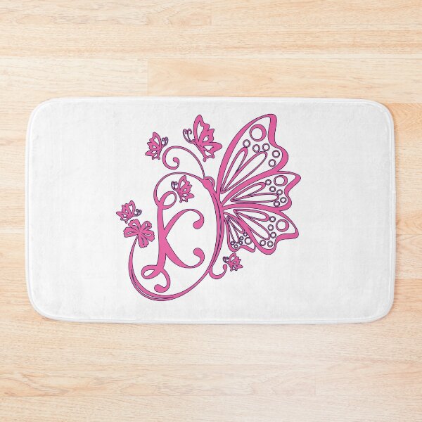 Item preview, Ornamental Letter K, Pink Butterfly Monogram, Monogram Letter Ornament designed and sold by PROMEN Creativity.