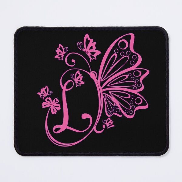 Item preview, Ornamental Letter L, Pink Butterfly Monogram, Monogram Letter Ornament designed and sold by PROMEN Creativity.