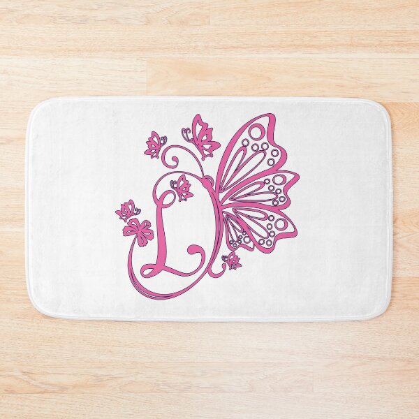 Item preview, Ornamental Letter L, Pink Butterfly Monogram, Monogram Letter Ornament designed and sold by PROMEN Creativity.