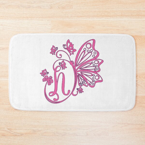 Item preview, Ornamental Letter N, Pink Butterfly Monogram, Monogram Letter Ornament designed and sold by PROMEN Creativity.