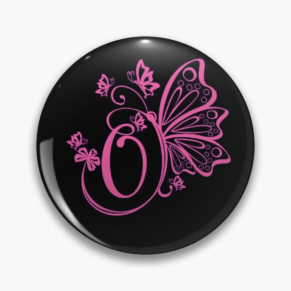 Item preview, Ornamental Letter O, Pink Butterfly Monogram, Monogram Letter Ornament designed and sold by PROMEN Creativity.