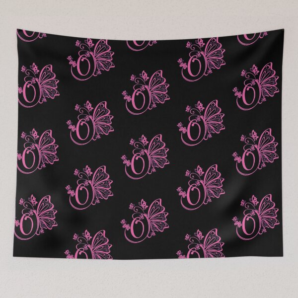 Item preview, Ornamental Letter O, Pink Butterfly Monogram, Monogram Letter Ornament designed and sold by PROMEN Creativity.