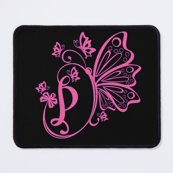 Item preview, Ornamental Letter P, Pink Butterfly Monogram, Monogram Letter Ornament designed and sold by PROMEN Creativity.