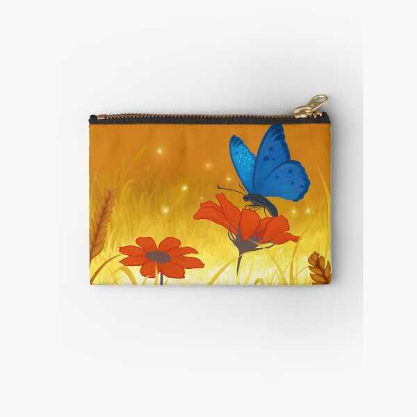 Item preview, Blue Butterfly in Golden field Fantasy Illustration designed and sold by Satu Pihlajamaa.