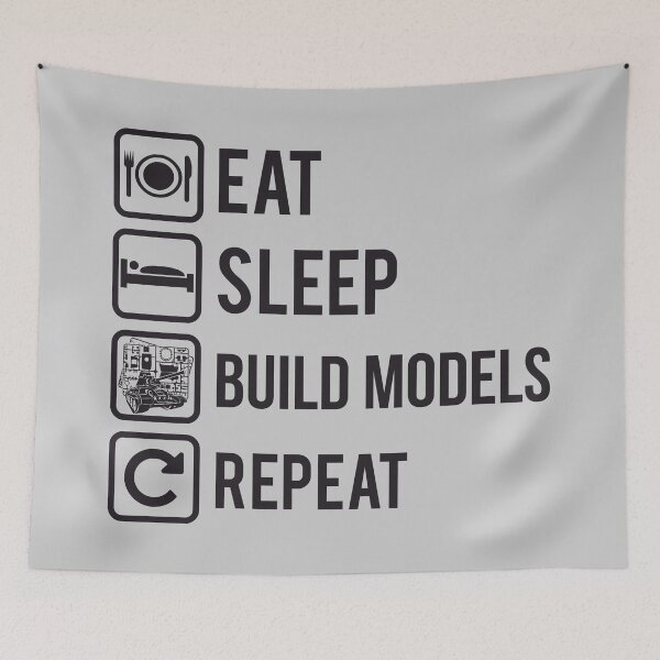 Item preview, For the modeler Eat Sleep Build Models Repeat on Light designed and sold by FAawRay.