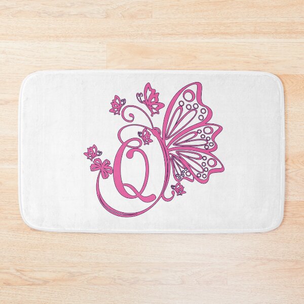 Item preview, Ornamental Letter Q, Pink Butterfly Monogram, Monogram Letter Ornament designed and sold by PROMEN Creativity.