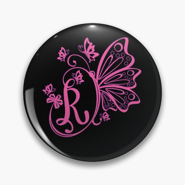 Item preview, Ornamental Letter R, Pink Butterfly Monogram, Monogram Letter Ornament designed and sold by PROMEN Creativity.