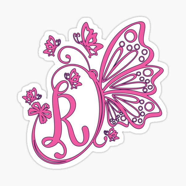 Rose Butterfly Monogram SVG