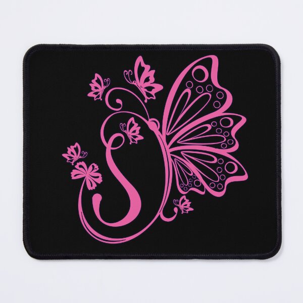 Item preview, Ornamental Letter S, Pink Butterfly Monogram, Monogram Letter Ornament designed and sold by PROMEN Creativity.