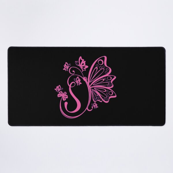 Item preview, Ornamental Letter S, Pink Butterfly Monogram, Monogram Letter Ornament designed and sold by PROMEN Creativity.