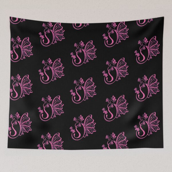 Item preview, Ornamental Letter S, Pink Butterfly Monogram, Monogram Letter Ornament designed and sold by PROMEN Creativity.