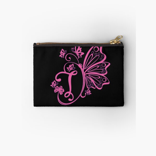 Item preview, Ornamental Letter T, Pink Butterfly Monogram, Monogram Letter Ornament designed and sold by PROMEN Creativity.