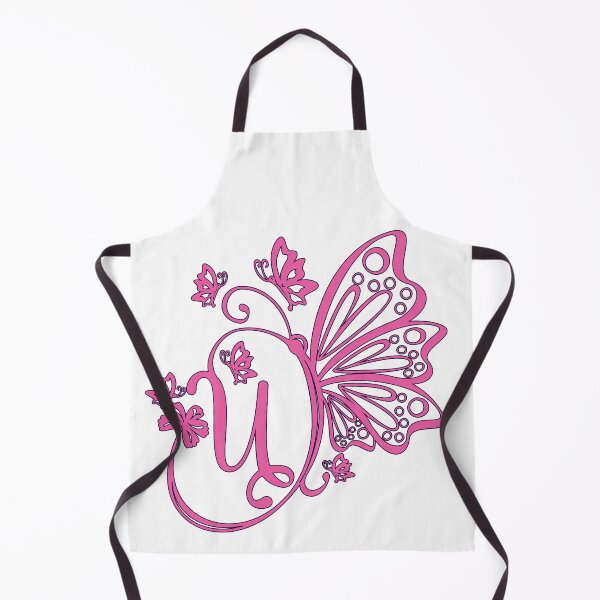 Item preview, Ornamental Letter U, Pink Butterfly Monogram, Monogram Letter Ornament designed and sold by PROMEN Creativity.