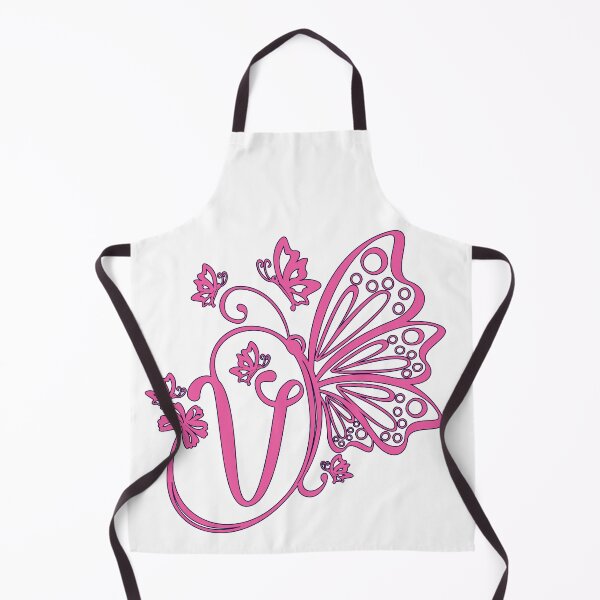 Item preview, Ornamental Letter V, Pink Butterfly Monogram, Monogram Letter Ornament designed and sold by PROMEN Creativity.