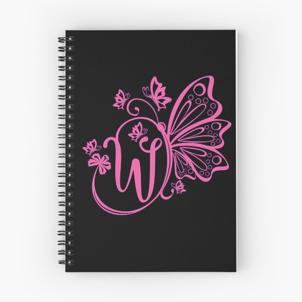 Item preview, Ornamental Letter W, Pink Butterfly Monogram, Monogram Letter Ornament designed and sold by PROMEN Creativity.