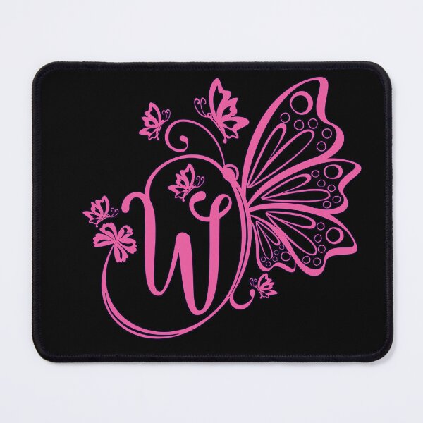 Item preview, Ornamental Letter W, Pink Butterfly Monogram, Monogram Letter Ornament designed and sold by PROMEN Creativity.