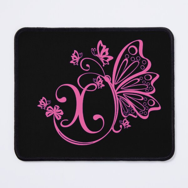 Item preview, Ornamental Letter X, Pink Butterfly Monogram, Monogram Letter Ornament designed and sold by PROMEN Creativity.