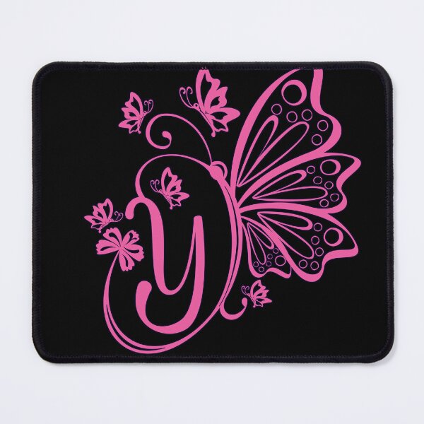 Item preview, Ornamental Letter Y, Pink Butterfly Monogram, Monogram Letter Ornament designed and sold by PROMEN Creativity.