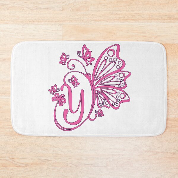 Item preview, Ornamental Letter Y, Pink Butterfly Monogram, Monogram Letter Ornament designed and sold by PROMEN Creativity.