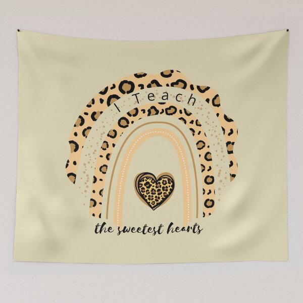 Item preview, I TEACH THE SWEET HEARTS - Leopard Rainbow designed and sold by OMdesign10.