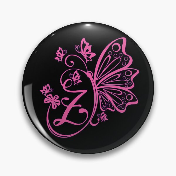 Item preview, Ornamental Letter Z, Pink Butterfly Monogram, Monogram Letter Ornament designed and sold by PROMEN Creativity.
