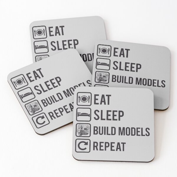 Item preview, For the modeler Eat Sleep Build Models Repeat on Light designed and sold by FAawRay.
