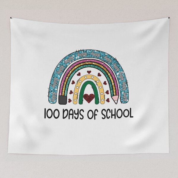 Item preview, 100 Days Of School Rainbow 100 Days Brighter Teacher Student, toddler valentines gifts designed and sold by ecomdesign.