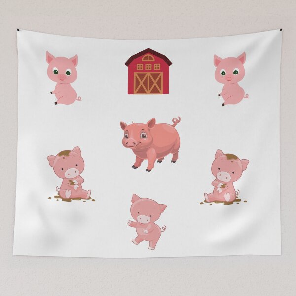 Item preview, Cute Farm Piglets  designed and sold by silviaol.
