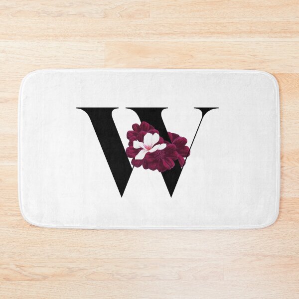 Item preview, letter W floral red designed and sold by LU NA.