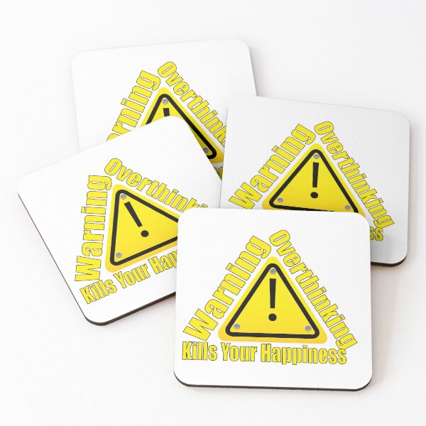 Item preview, Warning Overthinking Kills Your Happiness designed and sold by Karamshooop.
