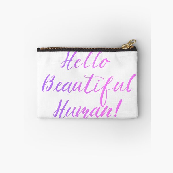 Item preview, Hello Beautiful Human in pinks designed and sold by TheBarefootMom.
