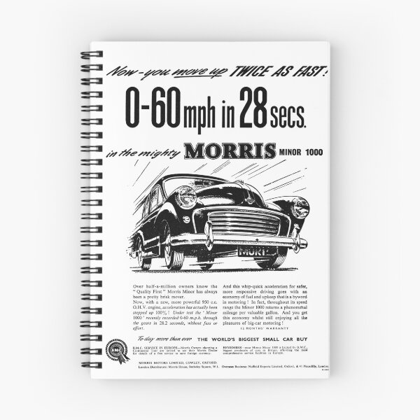 Artikelvorschau, Morris Minor Oldtimer-Werbung, 1957 entworfen und verkauft von Random Railways.