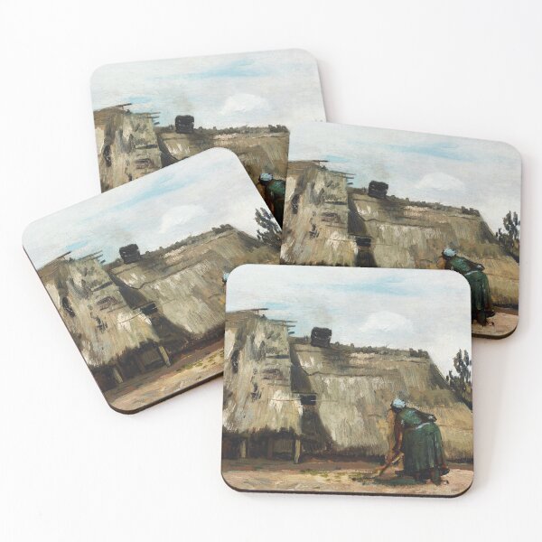 Item preview, Oil Painting A Peasant Woman Digging in Front of Her Cottage (c.1885) by Vincent Van Gogh designed and sold by Designedbysm.