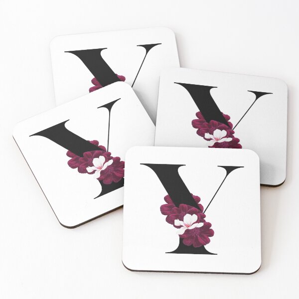 Item preview, letter Y floral red designed and sold by LU NA.