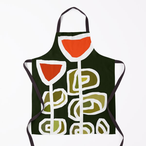Item preview, Gorgeous Modern Scandinavian Floral Garden in Gradient Green and Orange designed and sold by Deutschic.