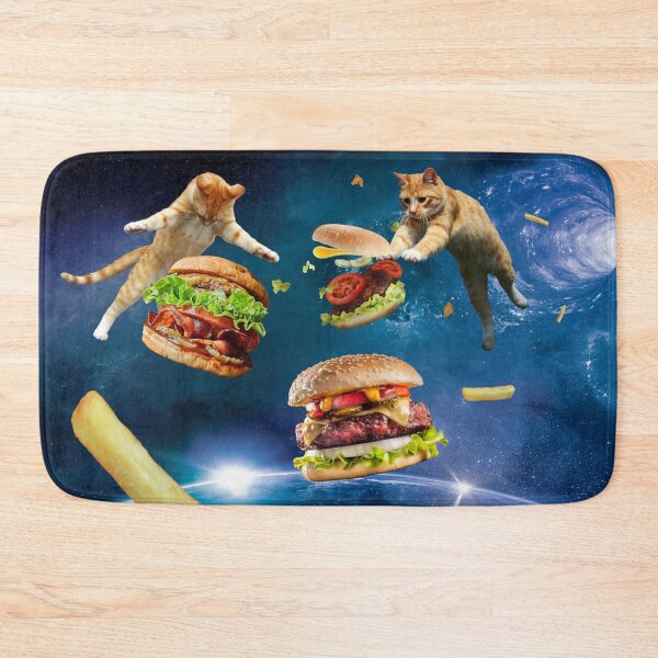 Item preview, Cats Attacking Burgers Through Wormhole in Space designed and sold by MeowMerch.