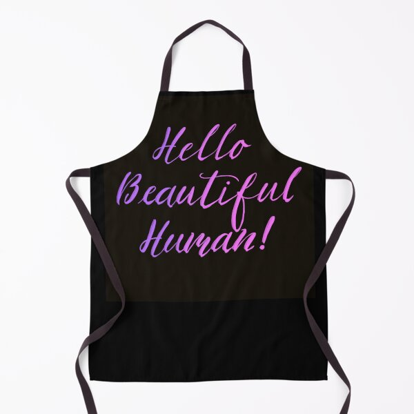 Item preview, Hello Beautiful Human! Pinks on black designed and sold by TheBarefootMom.