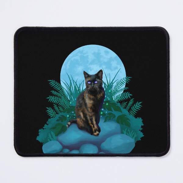 Item preview, Black magical cat in moonlight designed and sold by Satu Pihlajamaa.