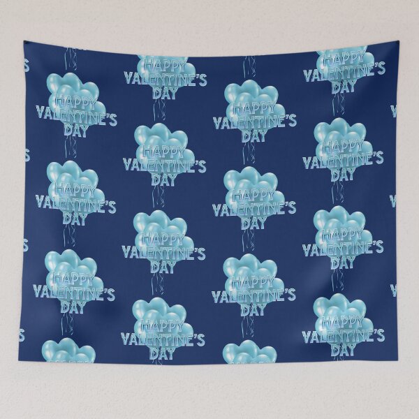 Item preview, Happy Valentine’s Day! Aqua Bundle of Balloons (on Dk. Blue) designed and sold by PawsitiveMum.