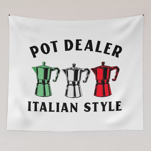 Item preview, Pot Dealer Italian Style - Italian Coffee Pot Dealer  designed and sold by molamode.