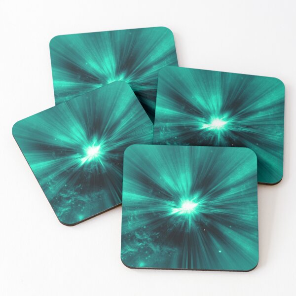 Item preview, Abstract blacklight space particles - hypercolor stars green nebula  designed and sold by Long Exposure.
