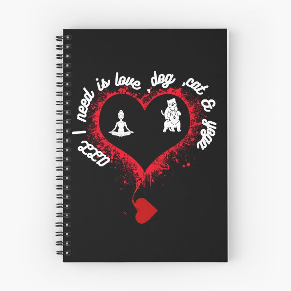 Item preview, All I need is love, dog, cat and yoga  designed and sold by FJonathan.